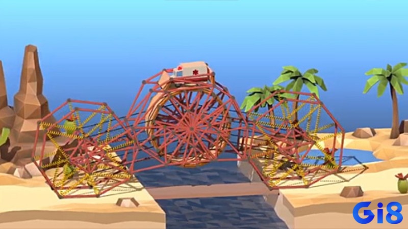 Poly Bridge 2 cho phép người chơi tự do thiết kế cầu và chia sẻ sáng tạo với cộng đồng toàn cầu