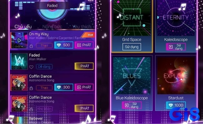 Game Smash Colors 3D có kho nhạc đa dạng