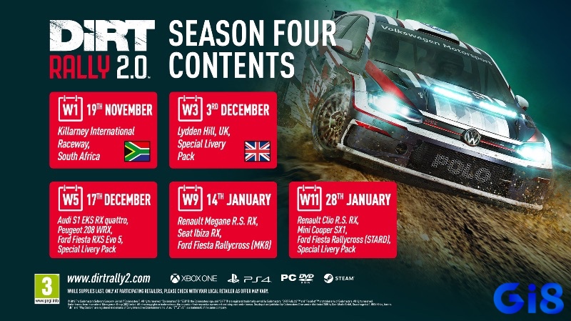 Season Pass bổ sung xe, đường đua và những thử thách mới đầy hấp dẫn.