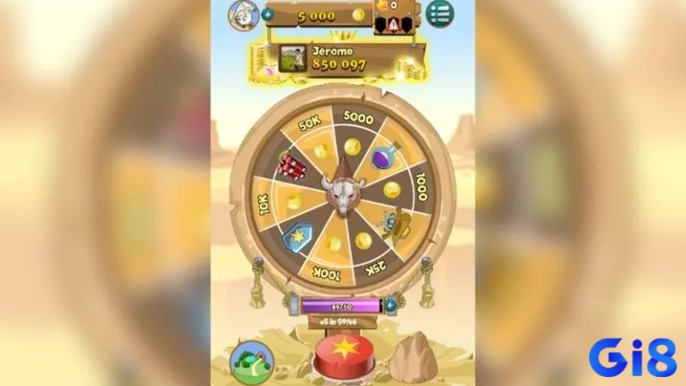 Tham gia vòng quay may mắn trong Vòng quay tìm vàng
