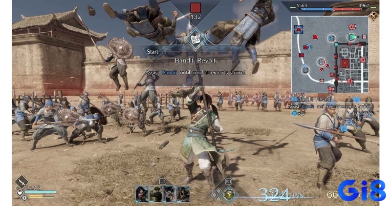 Dynasty Warriors 9 – hành động mãn nhãn với hàng trăm kẻ địch trên màn hình.