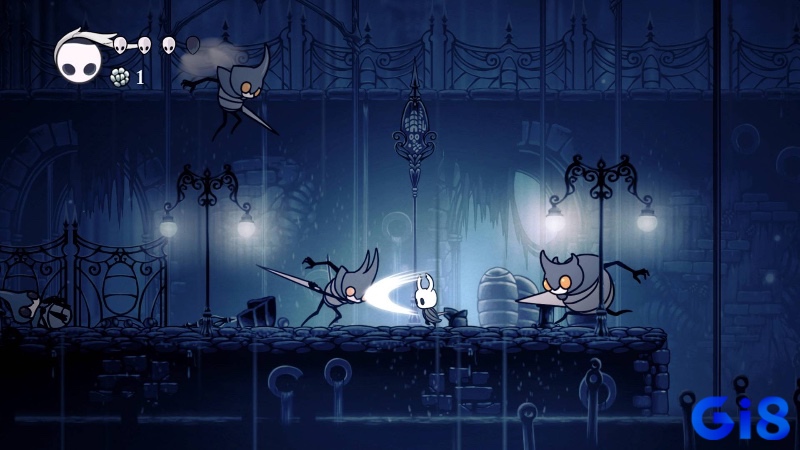 Chiều sâu bí ẩn của Hallownest và không khí u ám đóng vai trò trung tâm trong cấu trúc kể chuyện của trò chơi.