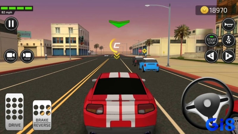 Driving Academy Car Simulator tạo cảm giác như một lớp học lái xe thu nhỏ trên màn hình iPhone