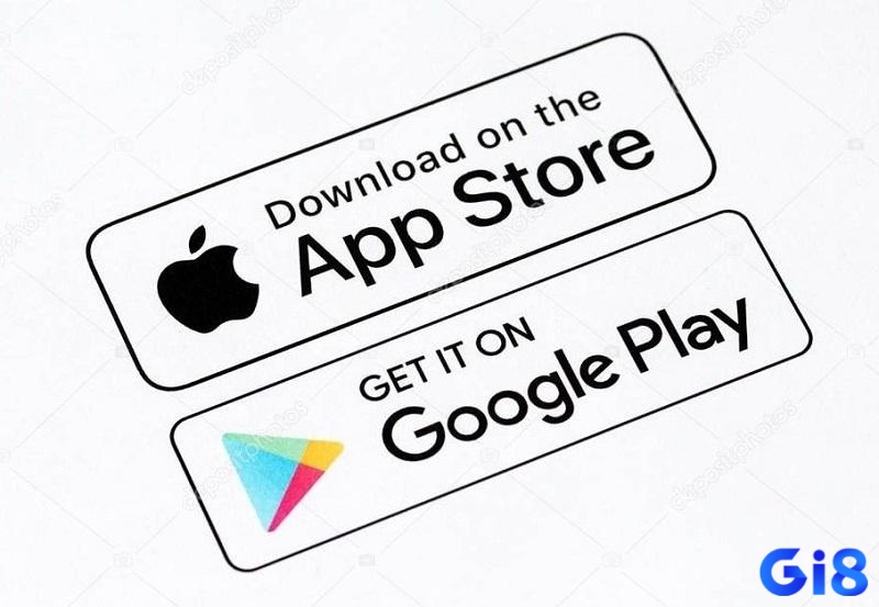 Các bước tìm kiếm và tải tiến lên offline trên Google Play và App Store.