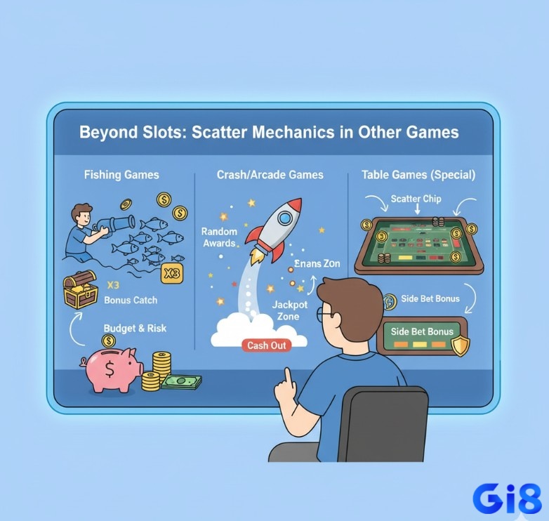 Người chơi tìm hiểu các game ngoài slot cũng dùng cơ chế "ball scatter" để nhận thưởng