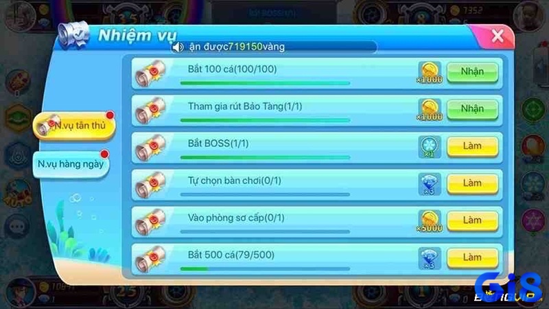 Hoàn thành nhiệm vụ để tích lũy xu và mở khóa tính năng mới trong game