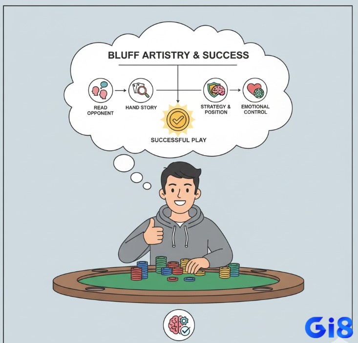 Người chơi poker thành công thông thạo nghệ thuật bluff và phát triển chiến lược riêng