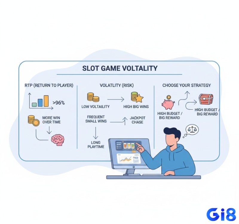 Người chơi slot game phân tích RTP và độ biến động để lựa chọn trò chơi phù hợp với ngân sách và phong cách