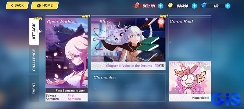 Các chế độ chơi trong game Honkai Impact 3rd được xây dựng phong phú giúp tăng trải nghiệm của người chơi