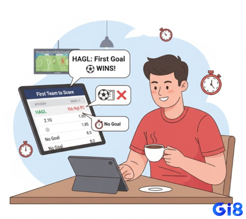 Người cá cược đặt kèo đội ghi bàn đầu tiên là gì trong một trận bóng đá