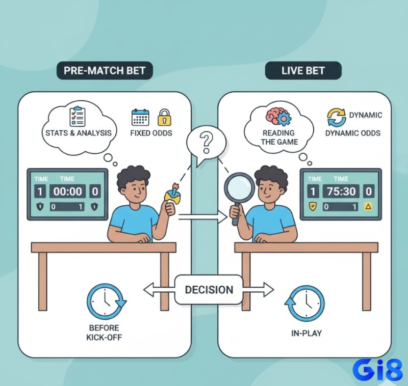 Người chơi so sánh kèo rung và kèo trước trận, phân tích yếu tố thời gian và khả năng điều chỉnh thông tin để đặt cược