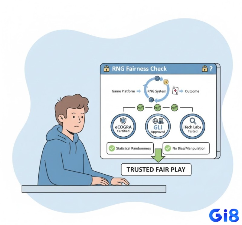 Chứng nhận từ tổ chức độc lập giúp người chơi đảm bảo RNG trong game online hoạt động công bằng
