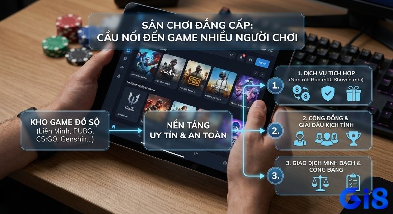 Tổng quan sân chơi đẳng cấp, cầu nối game online nhiều người chơi nhất đến kho game đồ sộ qua nền tảng uy tín, dịch vụ tích hợp, cộng đồng và giao dịch minh bạch
