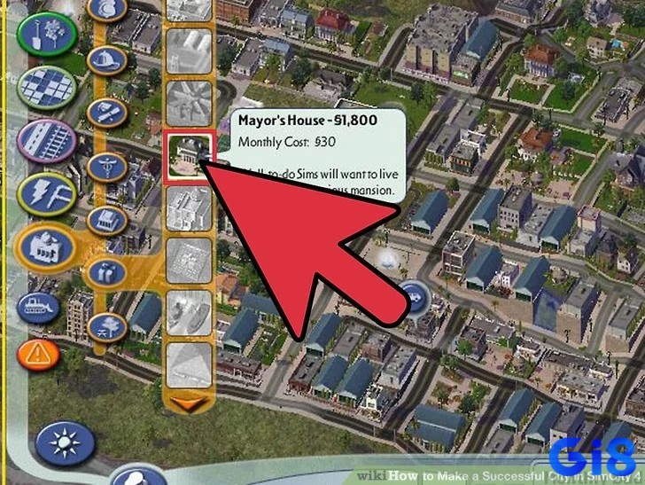 Khu thương mại mật độ thấp trong SimCity được phát triển sau khi dân số ổn định
