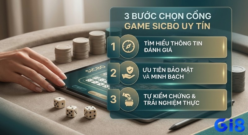 Hướng dẫn 3 bước lựa chọn cổng game bài Sicbo uy tín: tìm hiểu, ưu tiên bảo mật và tự trải nghiệm trực tuyến
