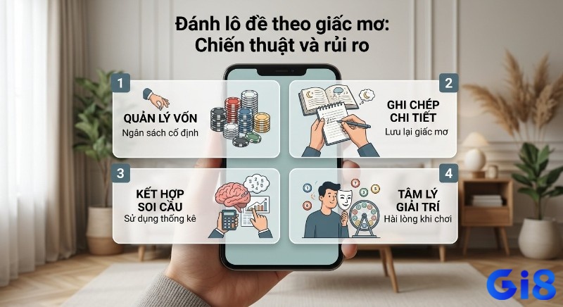 Khái quát 4 chiến lược chơi lô đề dựa trên giấc mơ: quản lý ngân sách, ghi lại nội dung mơ, kết hợp soi cầu và giữ tâm lý giải trí