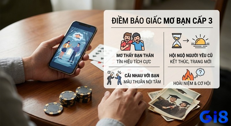 Nằm mơ thấy bạn học cấp 3 đánh con gì? Tổng hợp các điềm báo từ giấc mơ thấy bạn cấp 3, từ tín hiệu tích cực, kết thúc cũ đến mâu thuẫn nội tâm, hoài niệm & cơ hội mới