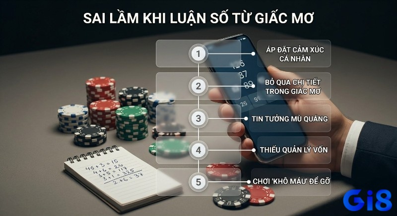 5 sai lầm cần tránh khi luận số từ giấc mơ từ áp đặt cảm xúc cá nhân đến thiếu quản lý vốn và chơi khô máu