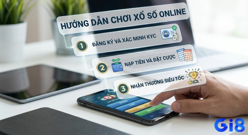 Quy trình hướng dẫn 3 bước chơi xổ số kiến thiết là gì online: đăng ký, nạp tiền và nhận thưởng siêu tốc trực quan trên điện thoại