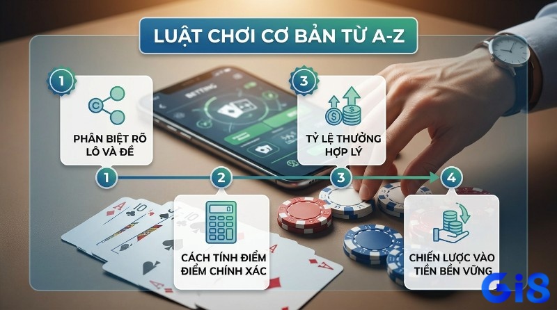 Giải mã cách chơi lô đề miền Bắc từ A-Z cho người mới: phân biệt lô đề, tính điểm, tỷ lệ thưởng, chiến lược vào tiền bền vững, hiển thị trên điện thoại, bài tây, chip