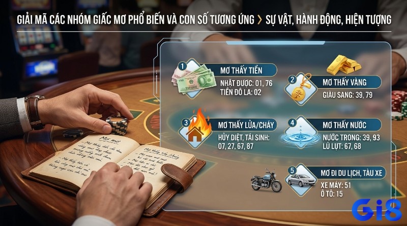Mơ đánh lô đánh con gì? Giải mã giấc mơ thấy sự vật, hành động, hiện tượng như tiền (01, 76, 02), vàng (39, 79), lửa (07, 27, 67, 87), nước (39, 93, 67, 68), du lịch (51, 15)
