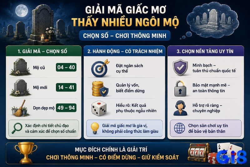 Giải mã giấc mơ nhiều ngôi mộ một cách thông minh, để chơi hiệu quả, có điểm dừng và giữ kiểm soát