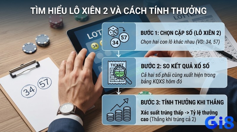 Giải mã lô đề lô xiên 2, hướng dẫn chọn cặp số (34, 57), so kết quả xổ số và tính thưởng cao khi trúng cả hai số
