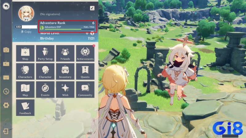 Genshin Impact khuyến khích tăng Adventure Rank qua nhiệm vụ và hoạt động đều đặn