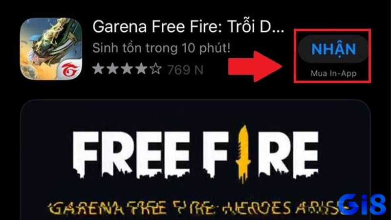 Nhấn Nhận để bắt đầu tải game về thiết bị