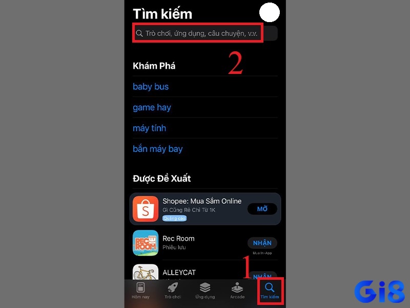Giao diện App Store để tìm và tải game iOS