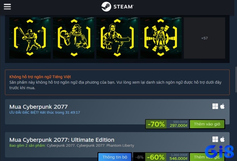 Tài khoản đã sở hữu Cyberpunk 2077 có thể tải lại từ Steam bất cứ khi nào cần