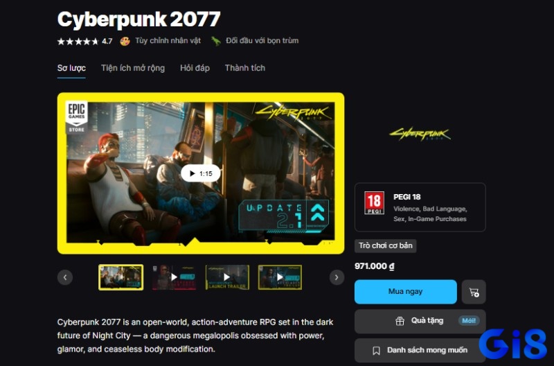 Game gốc vẫn được bán riêng, không phải tải Cyberpunk 2077 miễn phí